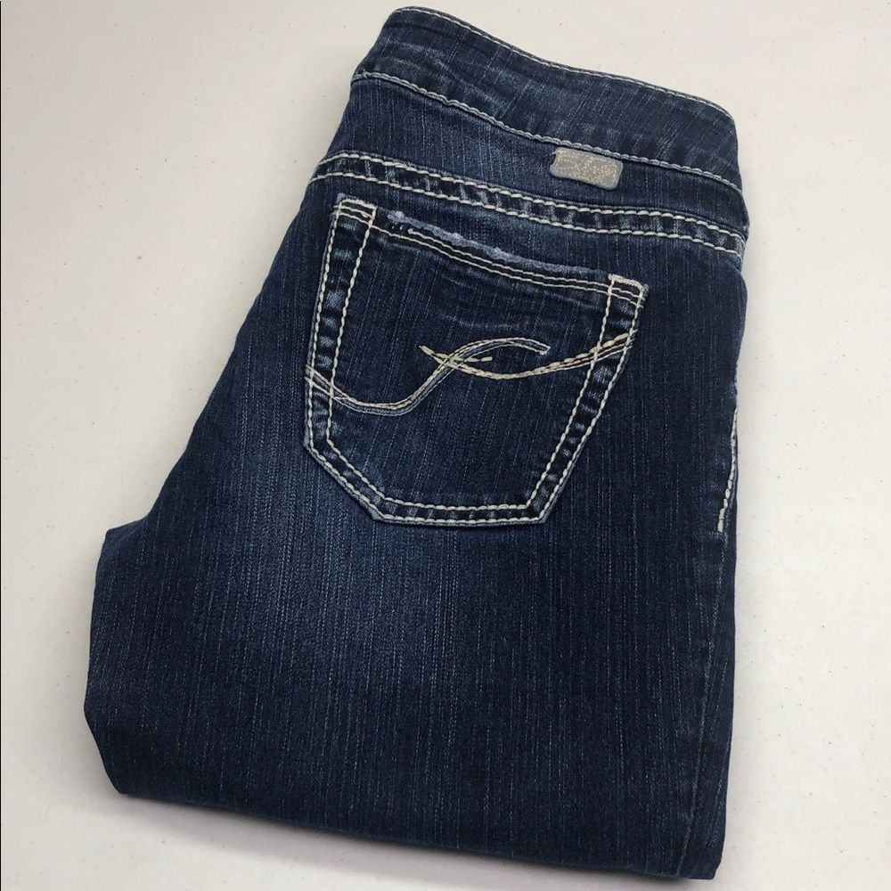 RETRO SILVER SUKI CAPRI JEANS 29x26 ⭐️